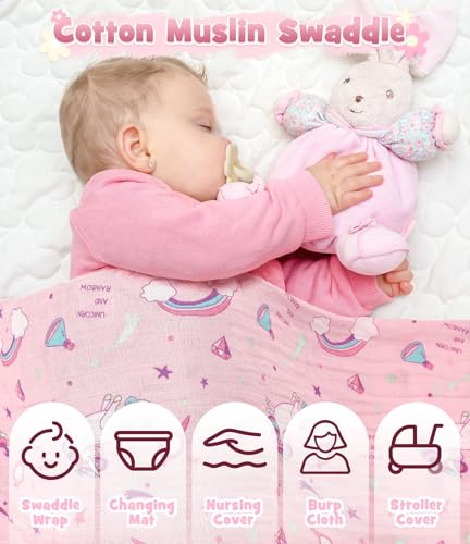 Image of Golray Baby Shower Gifts for Girls, Baby Girl Gifts Baskets with Rattle, Blanket /Bodysuit Set, New Born Essential Stuff, Gender Reveal Ideas Infant New Born Baby Girls Gift Basket