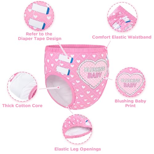 Image of Littleforbig Soft Silky Underwear Comfortable Washable Reusable Adult Training Pants - Blushing Baby