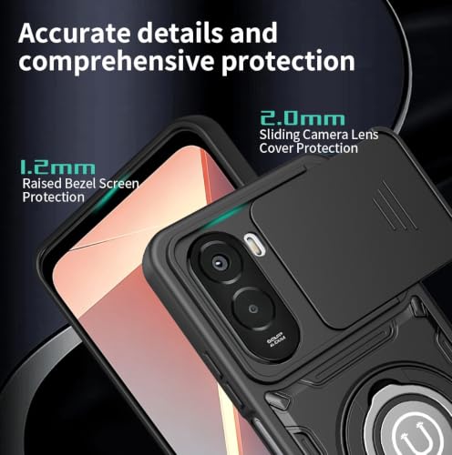Coque antichoc Xiaomi Poco M7 Plus avec support vidéo et protège objectif