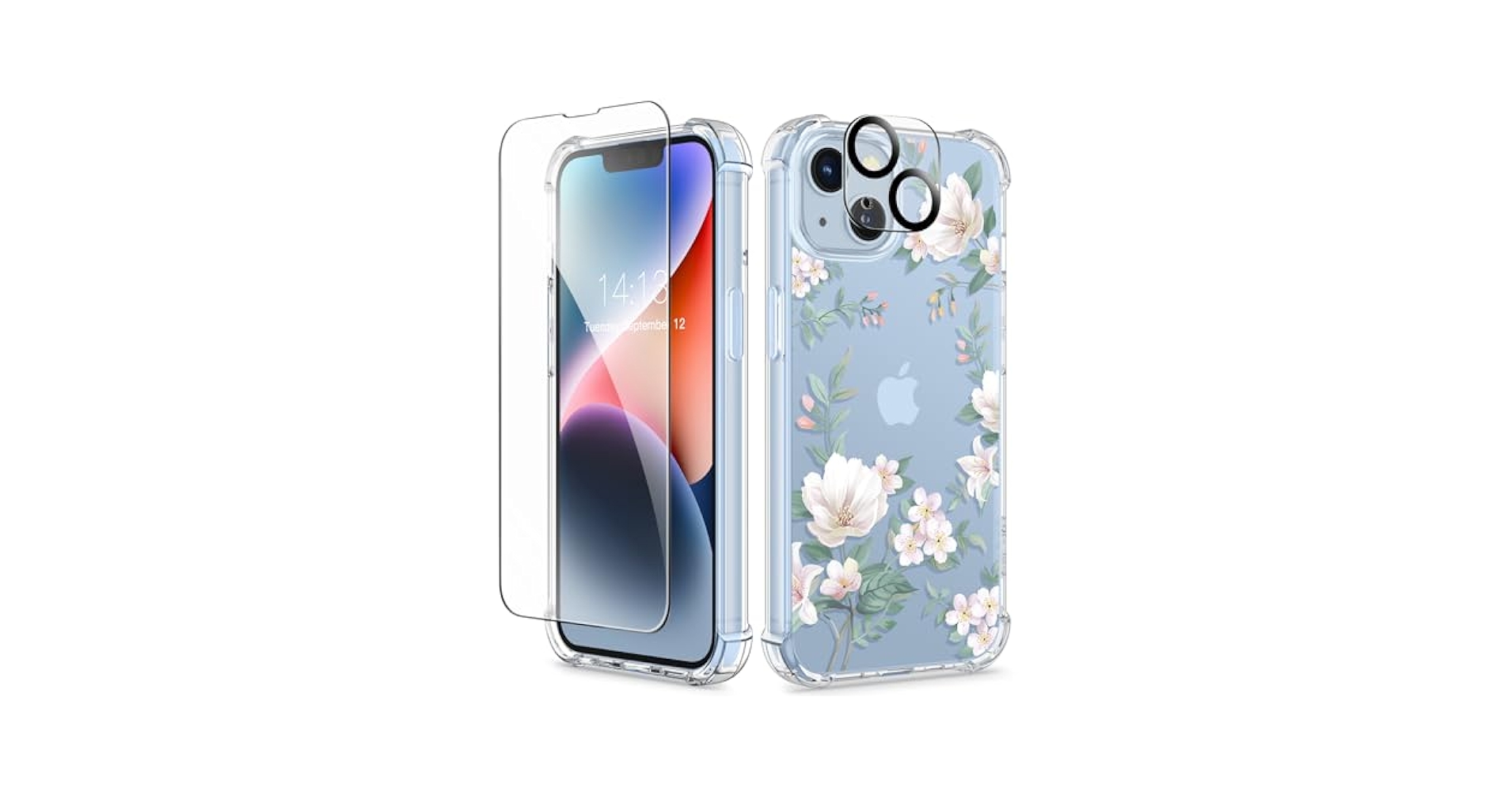 【サイズ:iPhone14_色:White And Black Floral】C サイズ:iPhone14_色:White And Black Floral】C