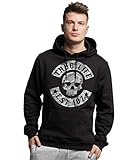 thug life hoodie schwarz Schlichter, einfarbiger Kapuzenpullover mit ausdrucksstarkem Logo Print