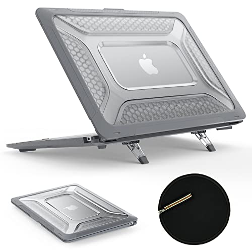 SEYMAC Stock Case for MacBook Pro 14 inch with stand & pad