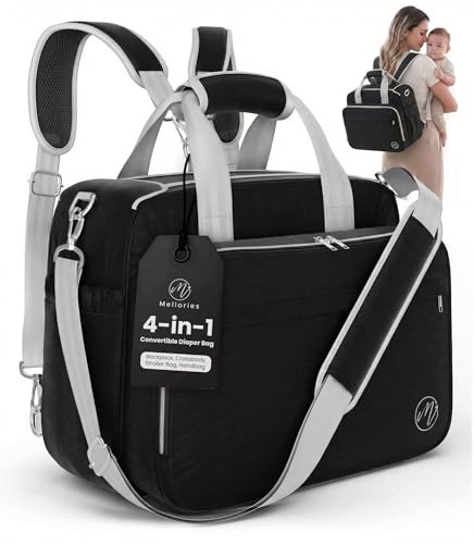 Mellories 4 in 1 Convertible Diaper Bag