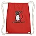 Générique Dabbing Rat Rat Nagetier mignon motif animal de compagnie – Design simple et amusant – Coton Gymsac - Rouge - rouge clair, 37cm-46cm
