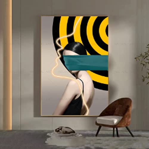 Tableau pop art de portrait de femme sexy dsdsgog en toile 40x60cm pour salon