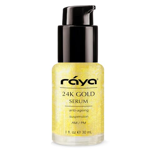 RAYA 24K Gold Facial Serum with Pure 24 Karat Gold for All Skin Types