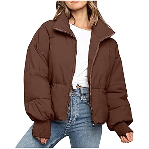 Winterjacke Damen Fleecejacke Daunenjacke Slim Fit Pufferjacke Cover