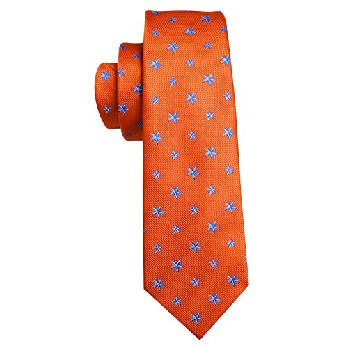 Image of Barry.Wang Fun Animal Ties for Men Designer Handkerchief Cufflink WOVEN Casual Necktie Set Festival