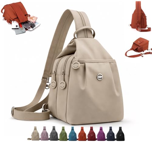 �v���~�A�� 3 In 1 ����h�~�g���x���g�[�g�o�b�O�A�h�� 2way �ʋ΃o�b�O�A��e�� �}���`�|�P�b�g �R���o�[�`�u�� �N���X�{�f�B�o�b�O �n�C�L���O�A���s�A�V���b�s���O�ɍœK(Khaki)