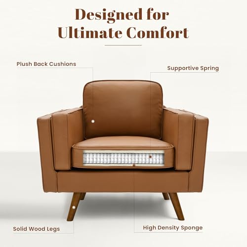 Sillón Moderno Plegable Marrón Claro miniatura 5