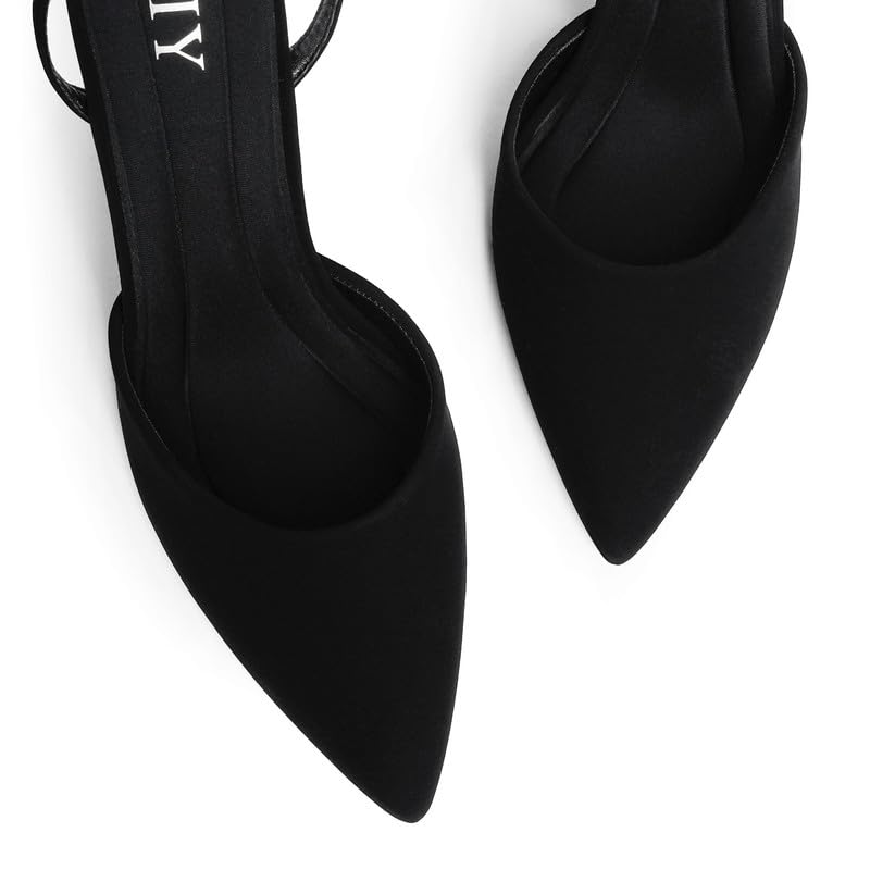 Closed Toe Ankle Strap Heels Women Pumps Pointed Toe Heeled Sandals for Women Stiletto Wedding Dress Shoes