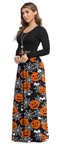 Image of VIISHOW Women's Long Sleeve Loose Plain Maxi Dresses Casual Long Dresses with Pockets