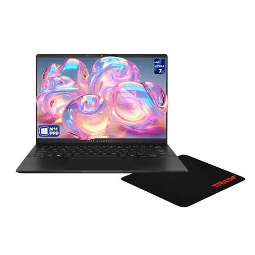 Image of ASUS Vivobook S14 Copilot+ Laptop, Intel Ultra 7-258V, 32 GB LPDDR5X RAM, 1 TB PCIe SSD, 14 inch WUXGA (1920x1200) OLED Display, Intel Arc Graphics, RGB Backlit Keyboard, W11 Pro, Black + Traix Mousepad