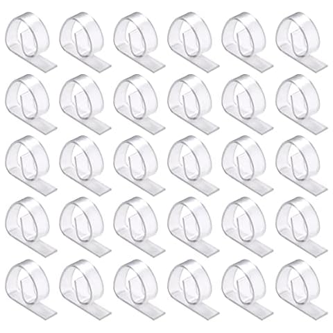 ProTensils 30 Pcs Clear Picnic Tablecloth Clips, Transparent Outdoor Table Clips for upto 1.1" table thickness Cover
