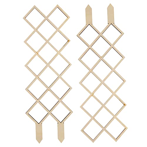 VINTORKY 2pezzi Graticci in Legno Naturale per Piante Rampicanti Supporto Solido e Resistente alle Intemperie per Giardino Verticale e Spazi Esterni Supporti Versatili per Fiori e Ortaggi