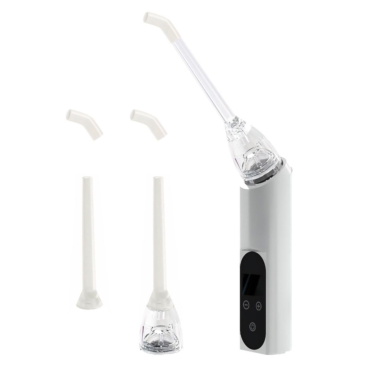 Oral Icon Kit Elettrica di Rimozione Calcoli Tonsillari - Pipetta di Aspirazione a Vuoto - Kit Completo - Alito Più Fresco - Specchio d'Ingrandimento 5X, Depressore Linguale e Siringa Irrigatrice