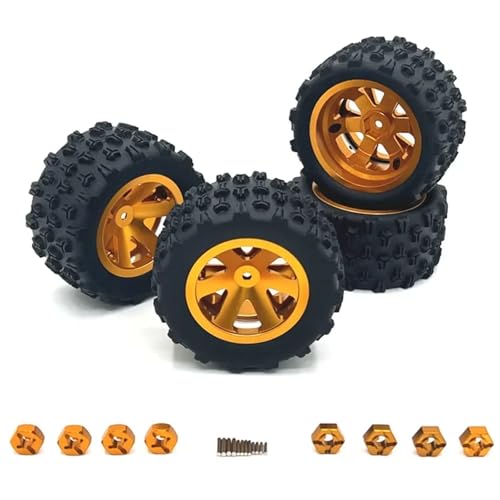 RC���f���A�N�Z�T���[ For Wltoys 144001 124019 A959 For SCY 16101 For MJX 14209 16207 For Jjrc Q130A 4 �����z�C�[�������^�C���^�C�� Rc �J�[�A�b�v�O���[�h�p�[�c(Yel