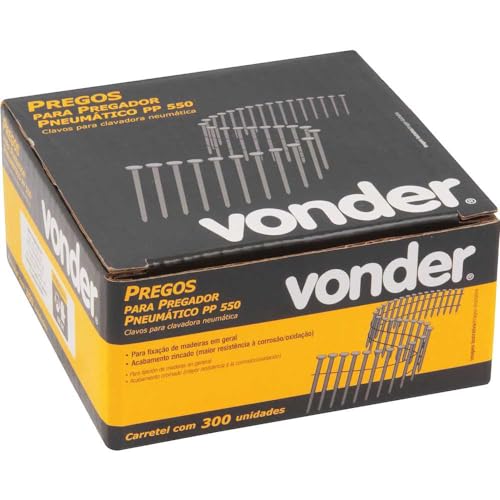 Vonder, Prego Coil Anelado, 2,1 Mm X 38 Mm, Zincado, Carretel Com 300 Unidades, Para O Pregador Pp 5