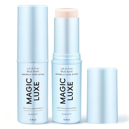 Magic Luxe Korean Under Eye Balm Stick, Luxe Under Eye Balm &amp; Luxe Eye Cream Alternative, Hydrating Smoothing Multi Balm for Dark Circles, Puffiness &amp; Fine Lines 0.38 Oz (2PC)