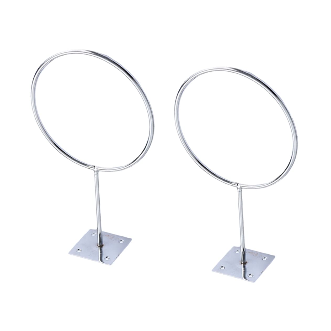 OSOLADY 2Pcs Wall Mount Stainless Steel Ball Storage Rack Durable Holder for Basketball Soccer Volleyball Exercise and Medicine Balls for Home Office Garage Gym