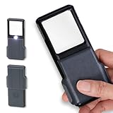Carson MiniBrite 5x Pocket Magnifying Glass with LED Light and Sliding case, Black (PO-55)