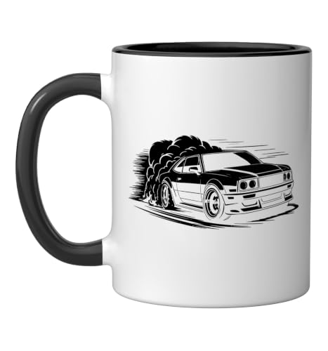 Drift Car Tire Smoke Ceramic Mug