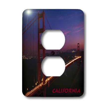 Golden Gate pont couvercle de sortie de qualité supérieure finition multicolore 3dRose