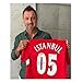 Exclusive Memorabilia Liverpool Squad Back Signed 2005 Istanbul Soccer Jersey. Icon Frame