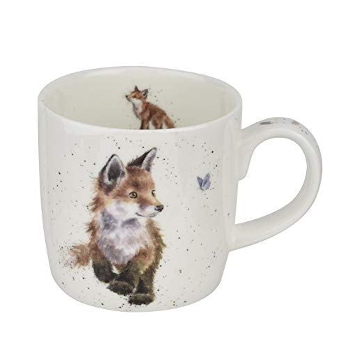 Born to Be Wild Fox Ceramic Mug, White