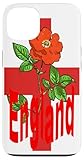 Ya en manzanajugosa.com: Carcasa para iPhone 13 Cruz de San Jorge con Rosa Inglesa para los Fans de