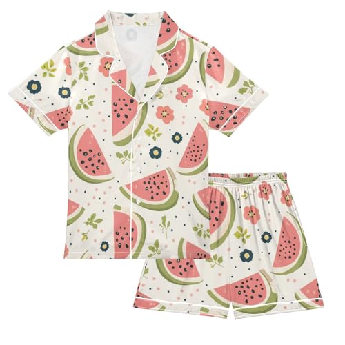 Ollabaky Women's Pajama Set – Short Sleeve Sleepwear & Lounge Set | Soft Polyester-Spandex, S-XXL