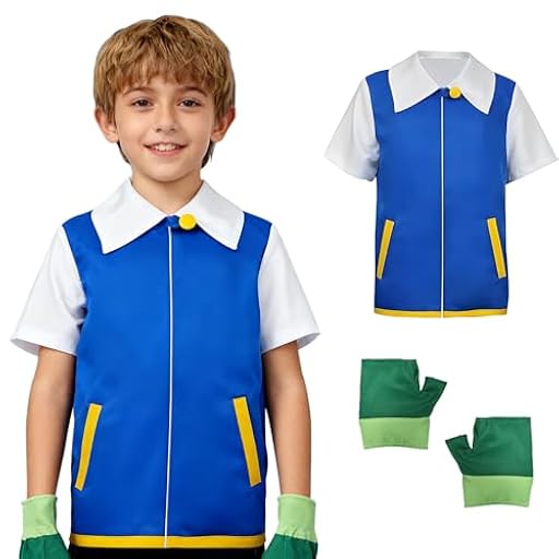 Bcuuozeeing Disfraz de anime para cosplay, chaqueta azul, juego de guantes, disfraz clásico de anime, disfraz unisex de carnaval, para Halloween, actuaciones escénicas, fiestas temáticas, tallas: 140 | Ya disponible en tu tienda friki favorita! En mundofriki.es!