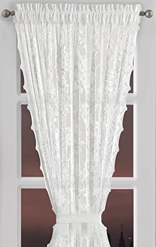 Warm Home Designs Ivory French Door Curtains. English Rose Lace Curtain Door Pair Comes With 2 Tiebacks. 52 X 72 Inch Length Curtains Are Perfect As Door Curtains For Door Window. Lfd Ivory 52X72 #TOP5