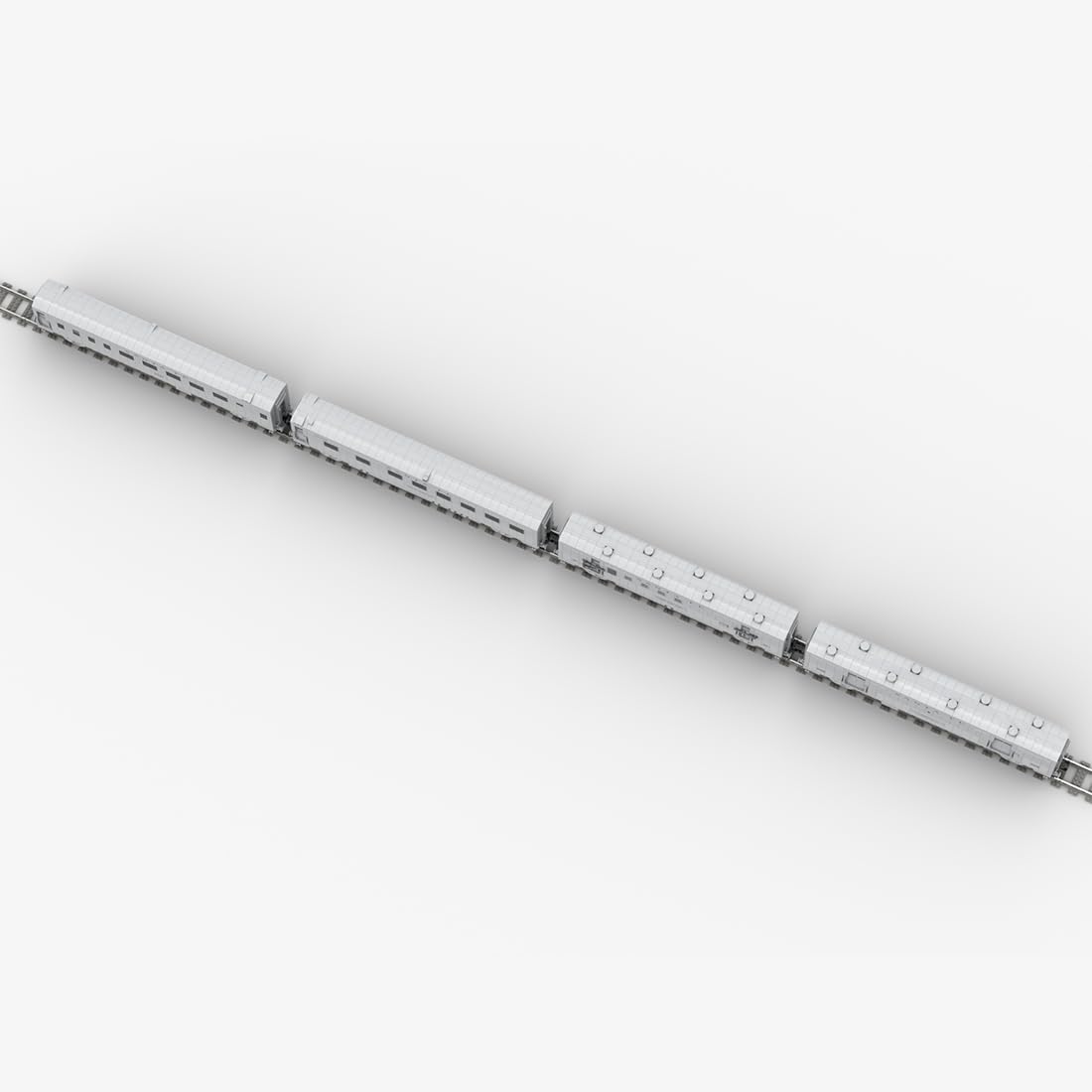 Santa Fe Super Chief Personenzug Klemmbausteine, Zug Bausteine mit Eisenbahn Schienen Entworfen von Langemat, Eisenbahn-Spielzeug und Geschenk für Erwachsene - 5021 Teile