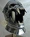 Medieval Old Demonic Ghost Skull Helmet, Gravitate Design, Full Face Helmet Solid Battleground Helmet For Warrior A Great 12 Century Item For Sca/Larp/Collection By Relic Handicrafts Silver 26 inches