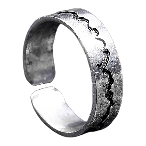 VALICLUD anillo de grietas Anillo creativo adornos de apertura de dedos anillo ajustable elegante anillo de dedo joyería de plata antigua de moda aleación Blue