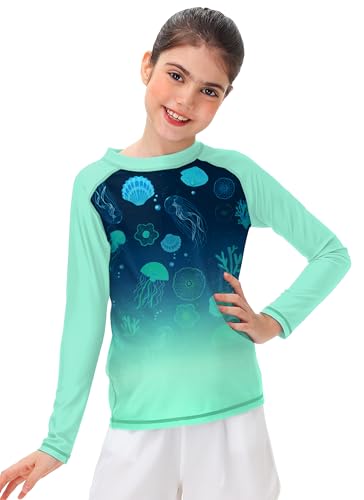 Image of Remimi Unisex Kids Rash Guard Long Sleeve SPF 50+ Tie Dye Sun Shirt 3-12 Years