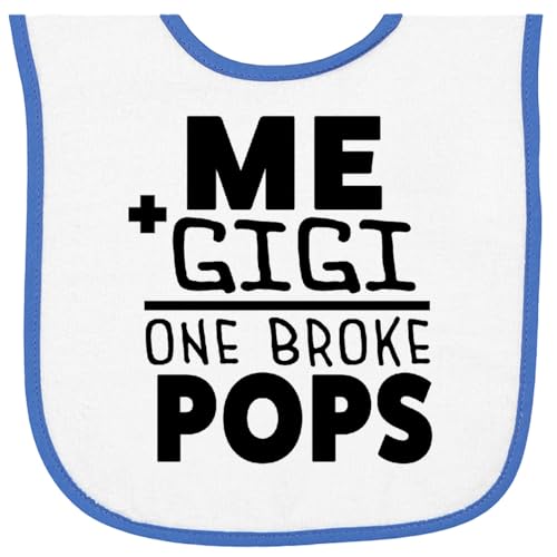 inktastic Me Plus Gigi Equals 1 Broke Pops Baby Terry Cloth Bib