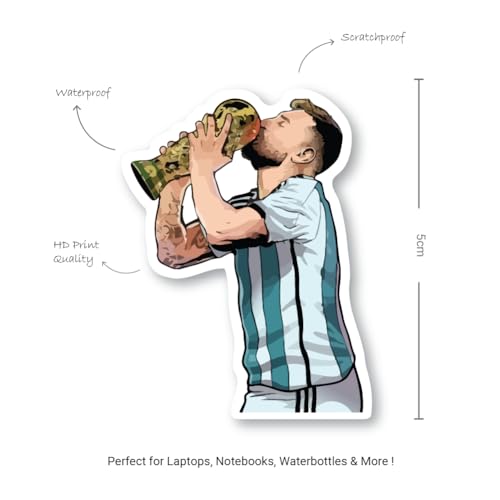 Image of Football Sticker Pack Inspired by Messi, Ronaldo & Neymar - Waterproof Vinyl Stickers for Laptop, Water Bottle, Phone Case, Skateboard, Journal & Gaming Accessories (3 Sheets)