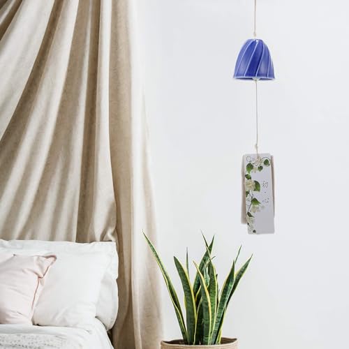 Campana de viento japonesa Mipcase colgante de cerámica para armonizar tu casa 6
