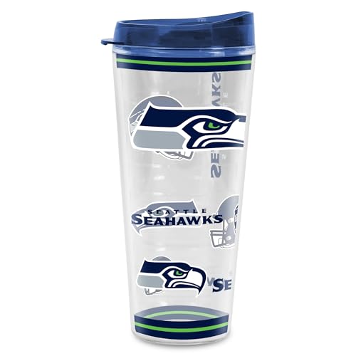 Image of Rico Industries NFL Football Seattle Seahawks Double Wall 20oz Tritan Tumbler