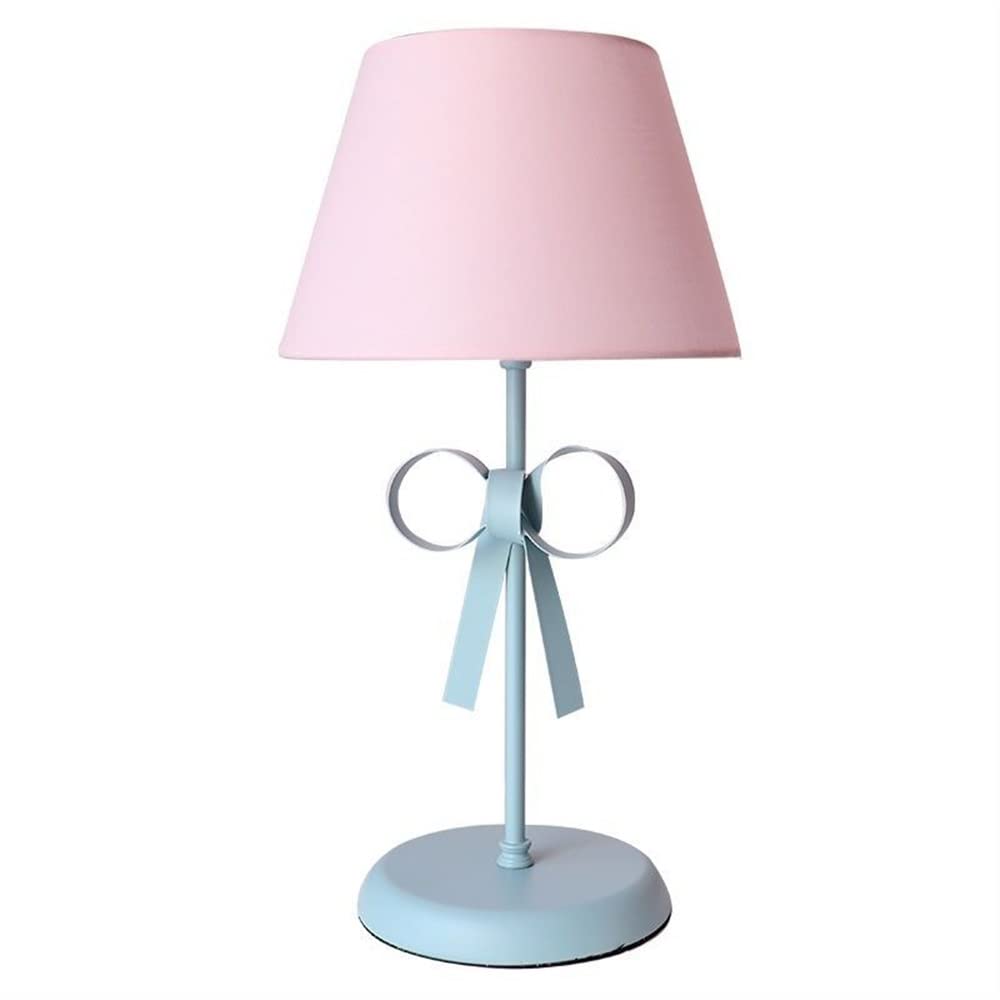 Nordic Princess Style Table Lamp - Elegant Pink Bow Design for Girl Bedroom, Child Room or Kindergarten Decor - Bedside Illumination and Desktop Light - Perfect Desktop Lamp for Children's Room