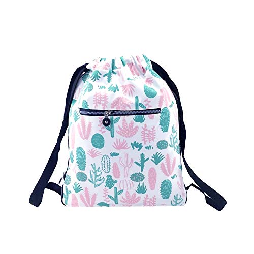 Goods4good Mochila grande con asas y cremallera  con dibujos veraniegos de cactus verdes