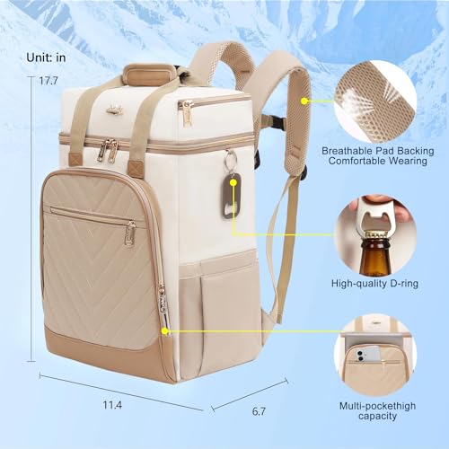 Image of Backpack Cooler Insulated Leakproof, Soft Cooler for Outdoor Camping Hiking