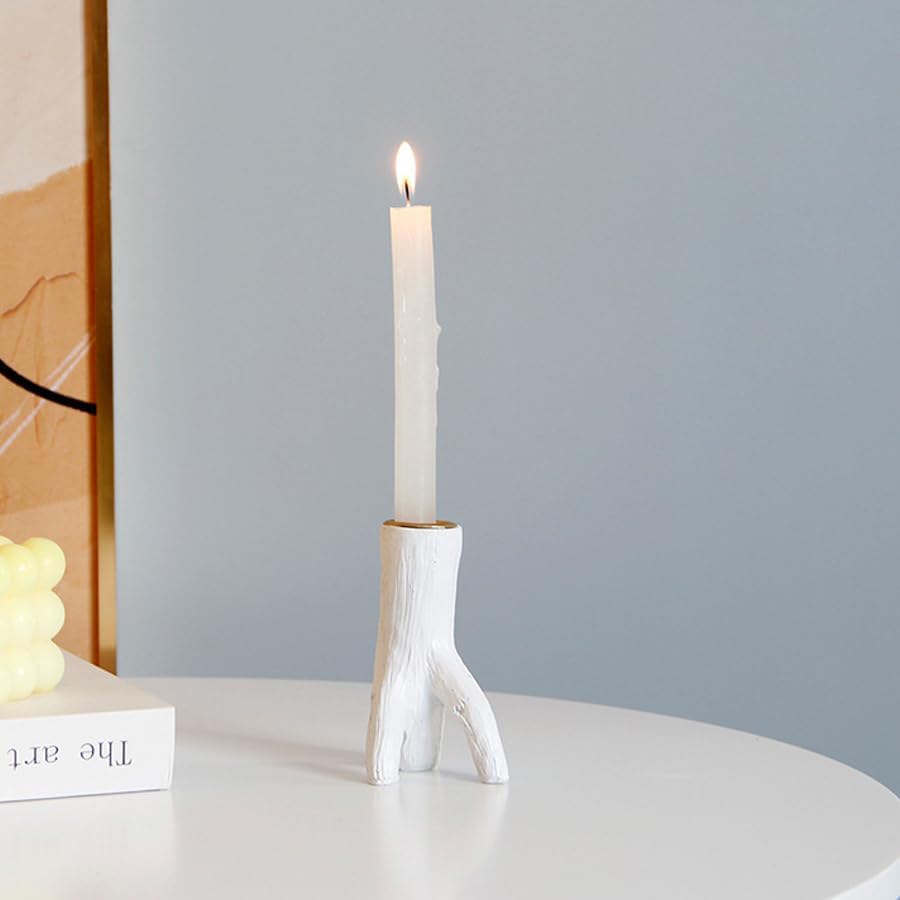 Miniatura 4 de Portavelas de resina, portavelas cónico, centro de mesa decorativo para mesa, mantel de boda, inauguración de la casa, paquete de 2