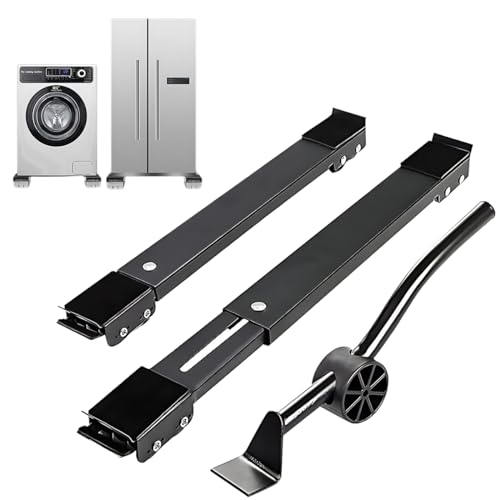 Washing Machine Base Stand Heavy Duty Mobile Base Extensible Appliance Roller Dolly Movable Refrigerator Base with Adjustable Length 24 Universal Lockable Wheel for Washer Dryer Dishwasher Bear 300kg