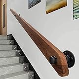 【Ampliamente utilizado】 Las barandillas de pared Loft para interiores son pasamanos multifunción, puede usarlas en escaleras, pasillos, pasillos y pasillos, sótanos, escaleras y rampas de jardín, villas, lofts, bares, apartamentos.