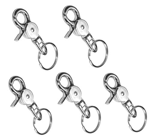Hillman Heavy Duty Very Strong Trigger Snap Key Chain Split Ring (5pc)