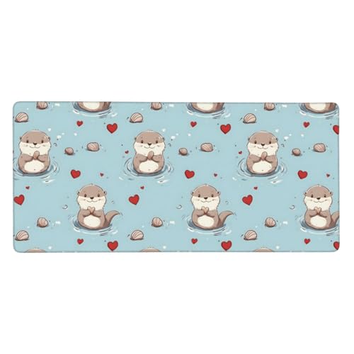 Tapis de souris de jeu XXL à bords cousus et base caoutchouc antidérapante