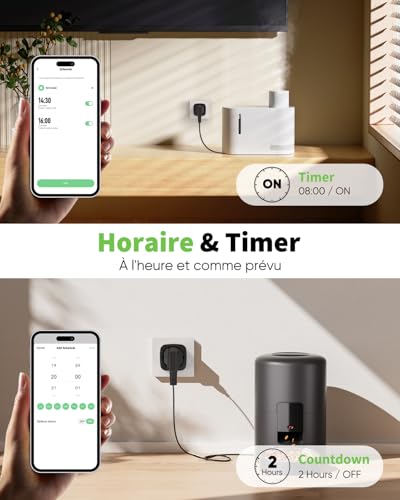 GreenSun Prise Connectée SmartLife Wifi Prise - 16A Type E ProgrammateurPrise Electrique ProgrammablePrise Compteur d'Énergie Contrôle Smart Home – Image 6